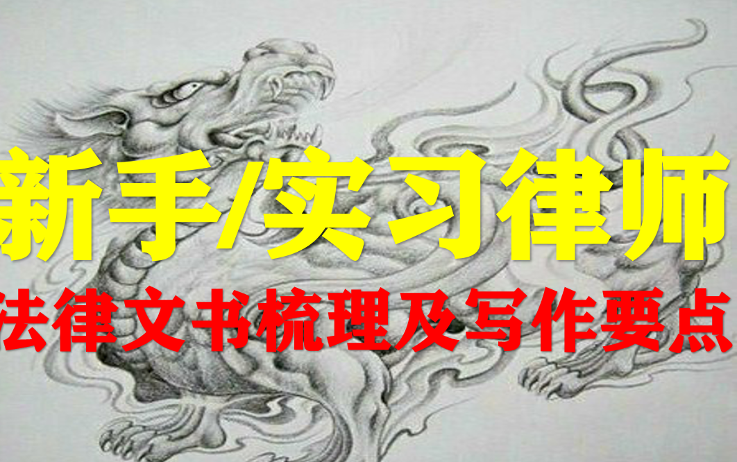 【獬豸骑士】新手/实习律师常见法律文书梳理及写作要点哔哩哔哩bilibili