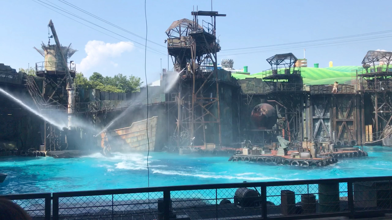 大阪环球影城usj水世界园区theatershowwaterworld