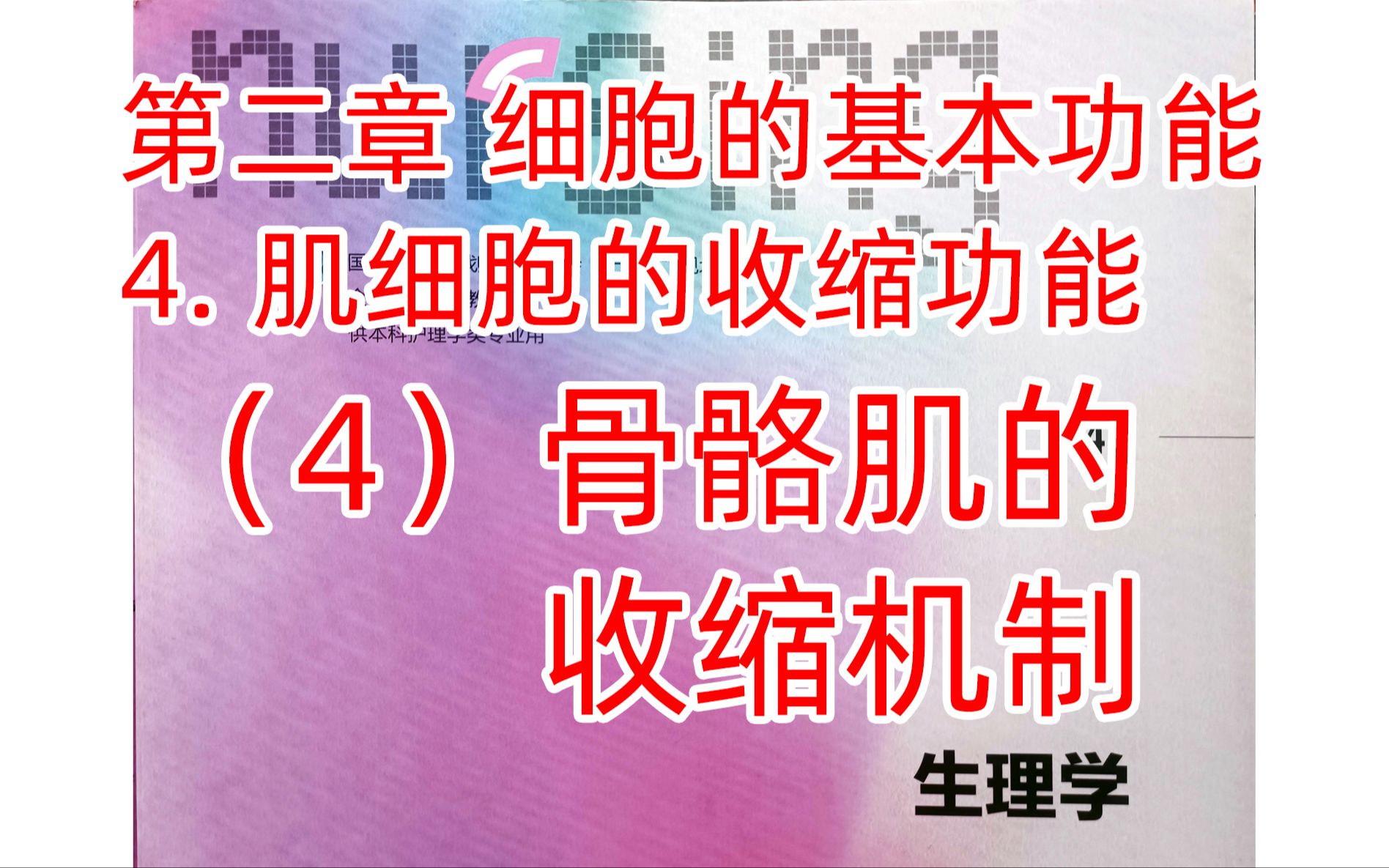 《生理学》细胞16骨骼肌的收缩机制哔哩哔哩bilibili