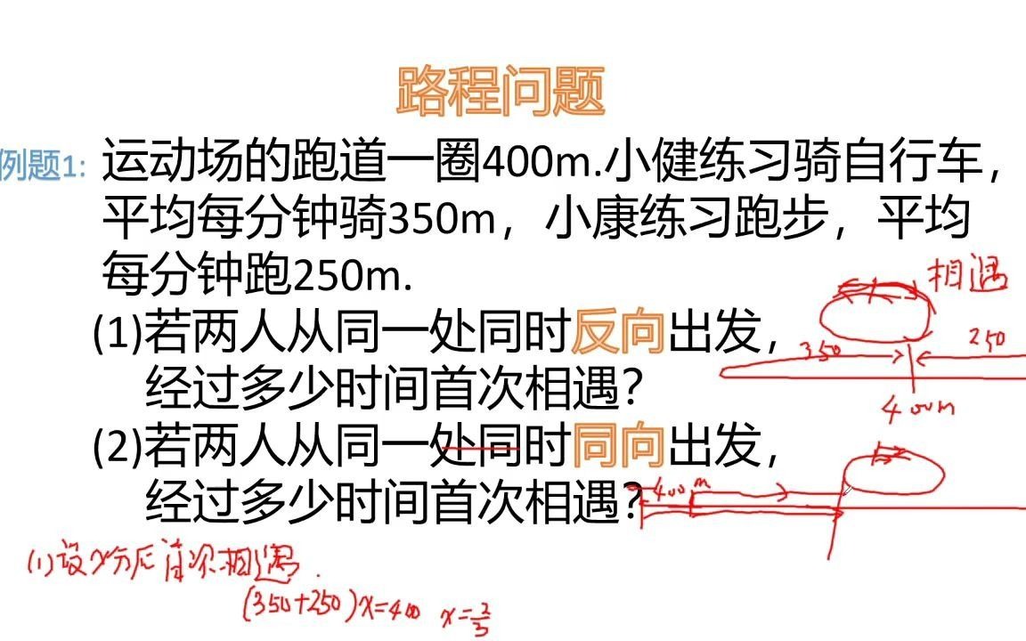 一元一次方程应用题7.路程问题哔哩哔哩bilibili