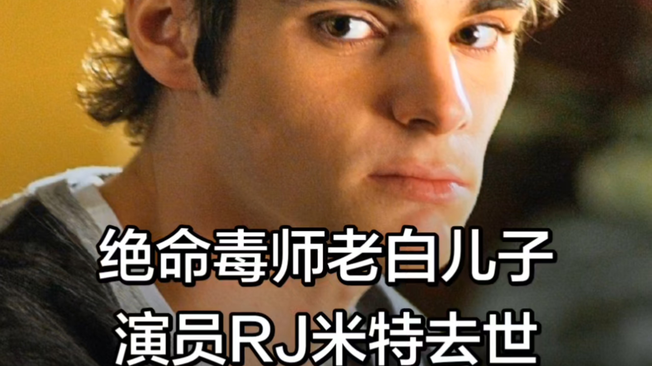 绝命毒师老白儿子演员RJ米特去世，他才34岁，现实中患有脑性瘫痪，据说是自杀，非常可惜