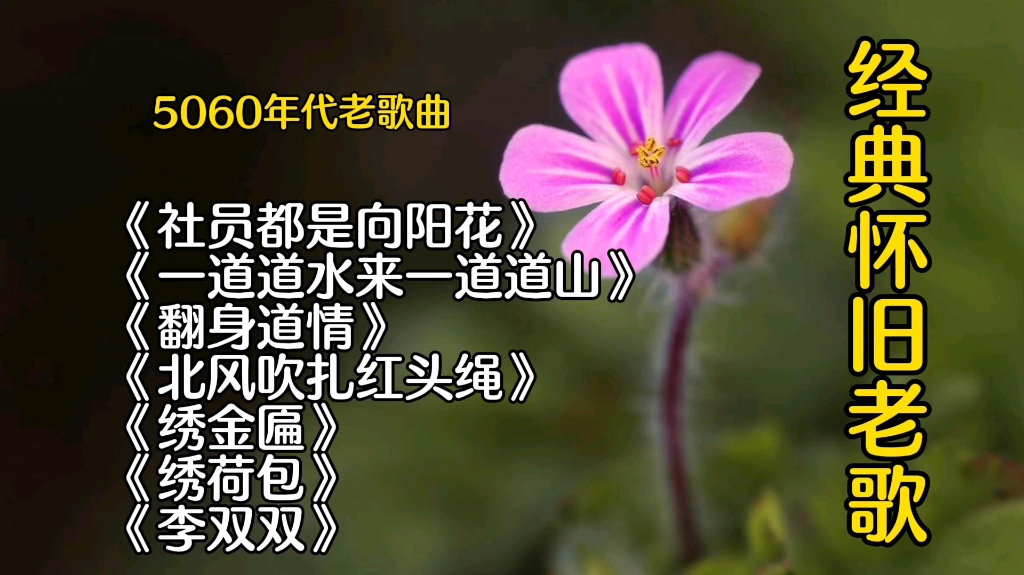 [图]5060年代老歌曲《社员都是向阳花》《一到道水来一道道山》《翻身道情》《北风吹扎红头绳》《绣金匾》《绣荷包》《李双双》