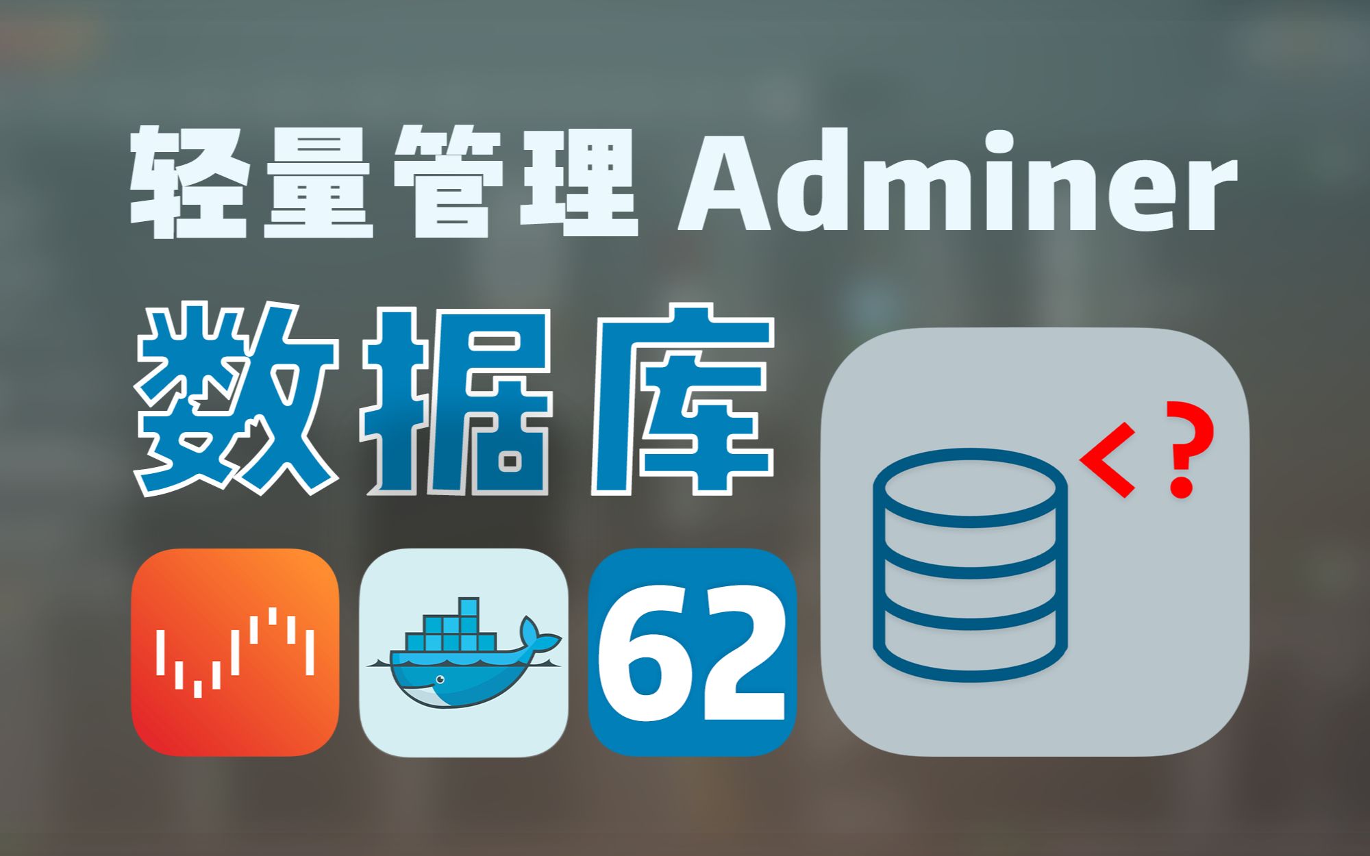 仅 310 Kb!开源免费轻量数据库管理工具 Adminer —— Unraid Docker 62哔哩哔哩bilibili