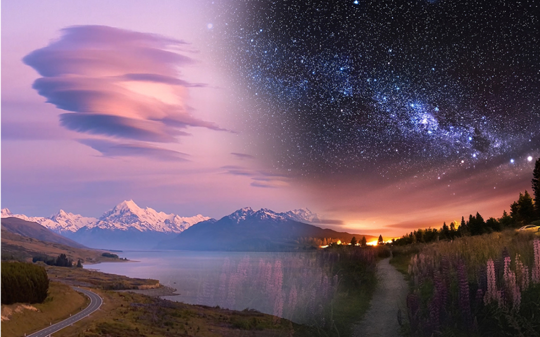 [图]新西兰的天空、云朵、落日与星空