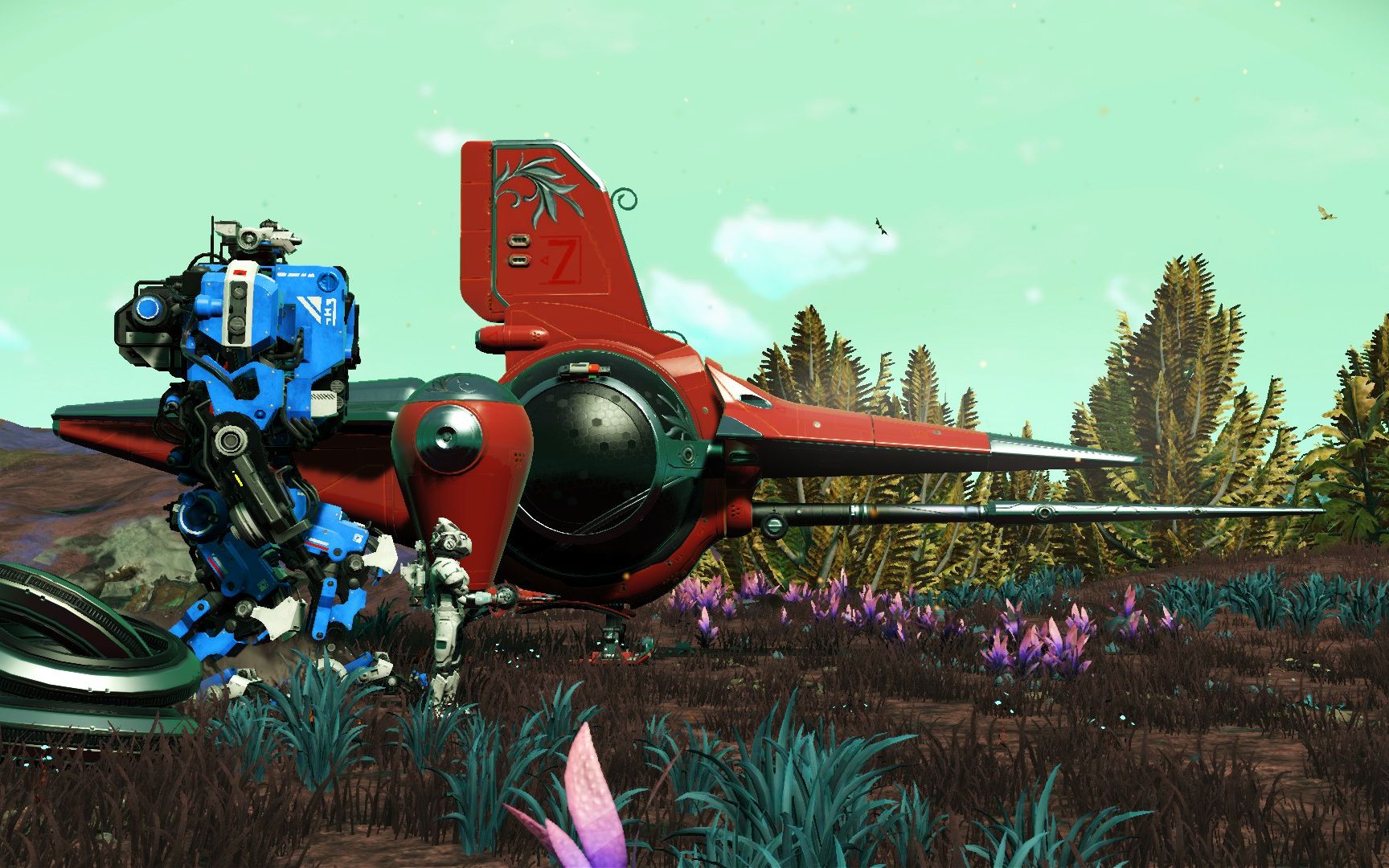 深空 新资料片:哨兵 更新试玩 配了一套红色异星枪和飞船 试试新武器