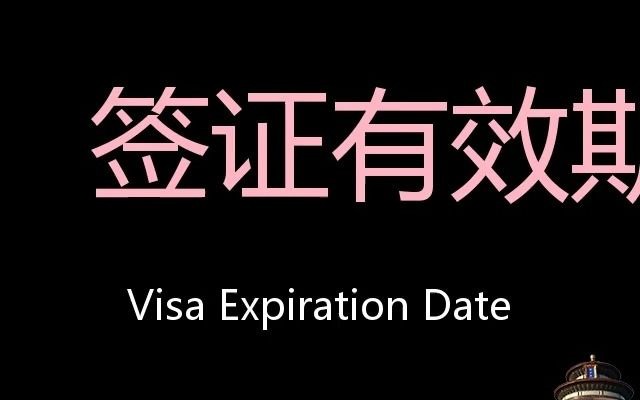 签证有效期 Chinese Pronunciation Visa Expiration Date哔哩哔哩bilibili