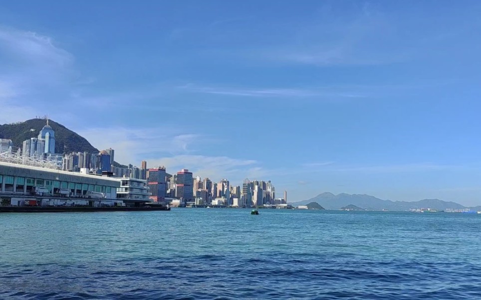 清晨的香港旺角街道,游览香港九龙海港城,尖沙咀,星光大道,香港白天的