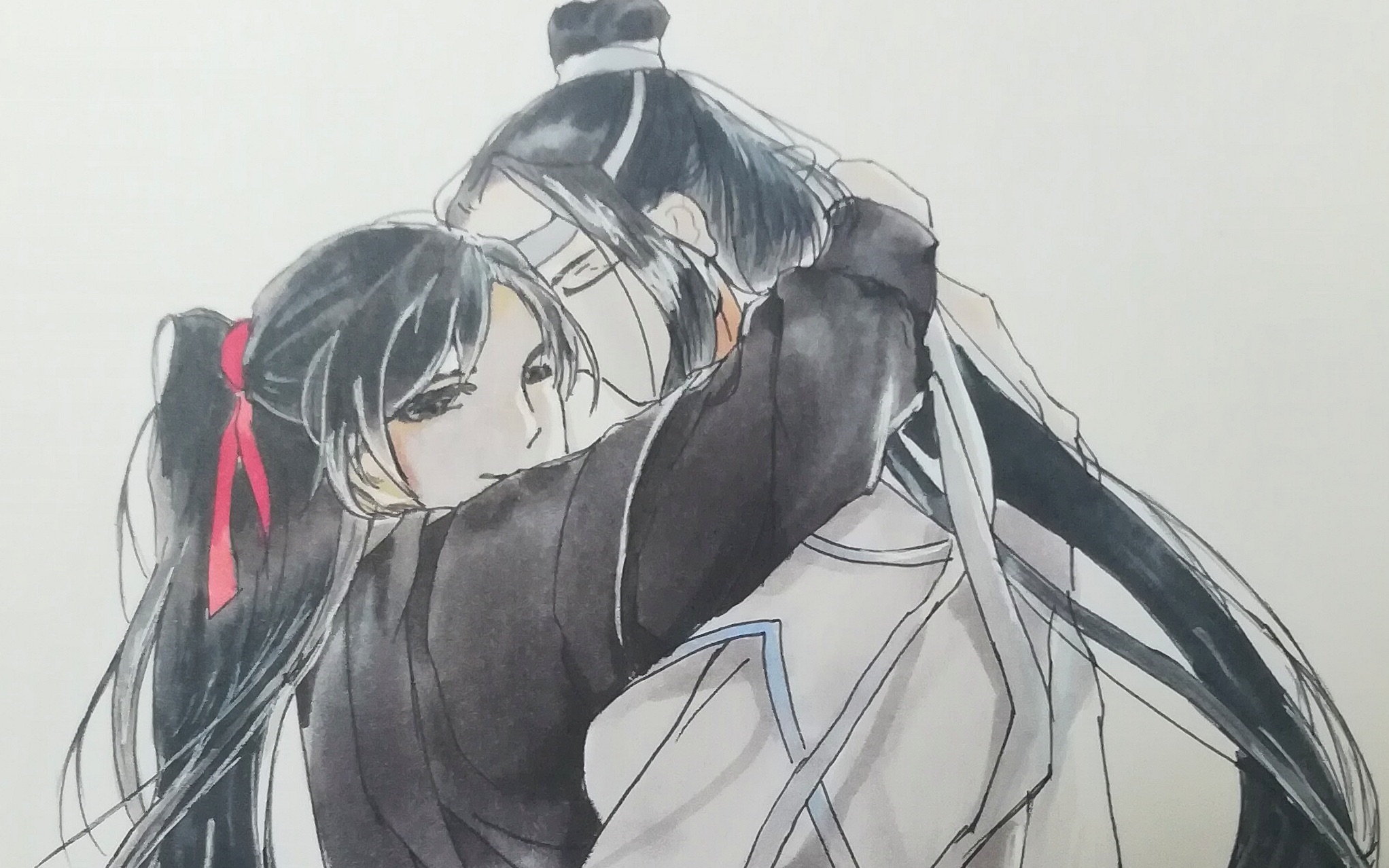 【魔道祖师/马克笔手绘】魏无羡与蓝忘机的恋爱循环