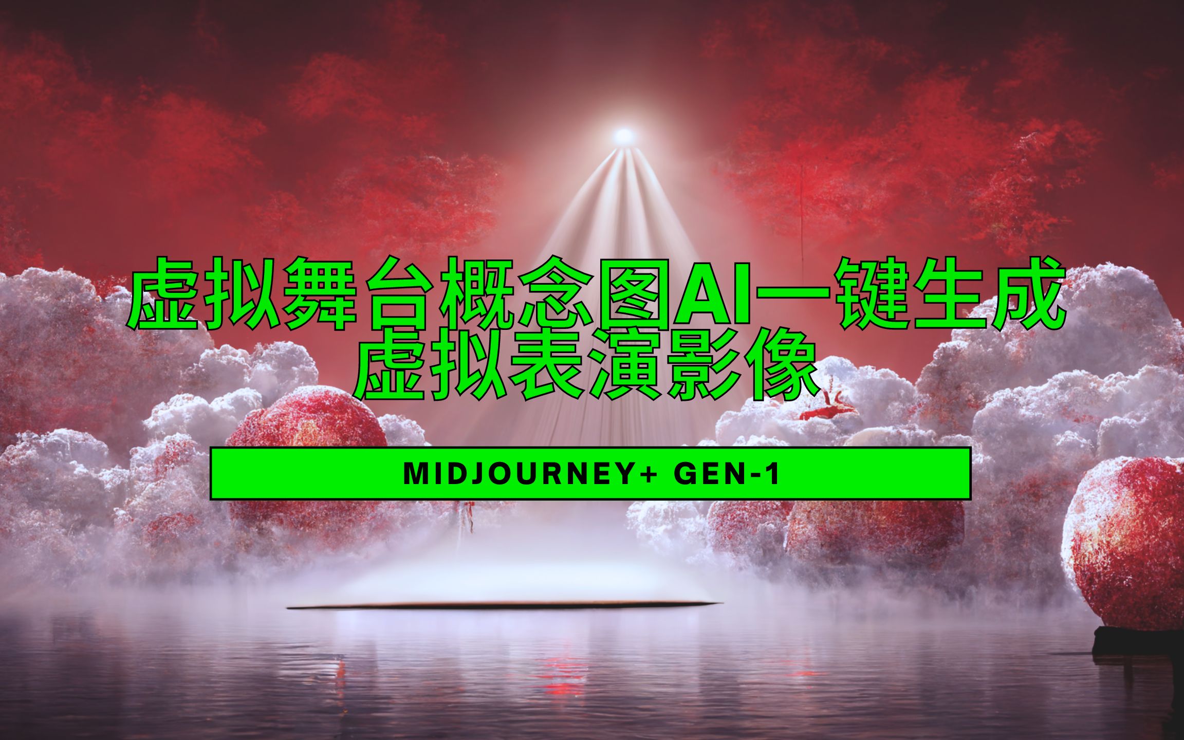 AI生成 | Midjourney+Gen1工作流,虚拟舞台概念图一键生成虚拟表演影像!哔哩哔哩bilibili