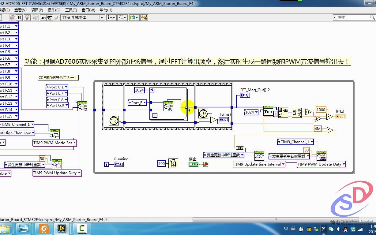 [图]《LabVIEW STM32开发宝典》第87课：精华篇：实验27.42-AD7606-FFT-PWM随动系统