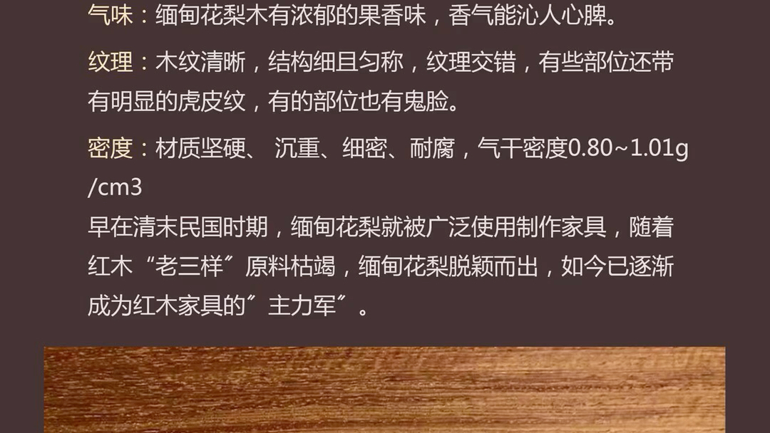 下篇:一篇教你辨别国标红木常用木材,红木种类较多,总会把许多想买红木家具的朋友搞得晕头转向,应朋友们的要求(各种俗称因地域不同可能会有所...