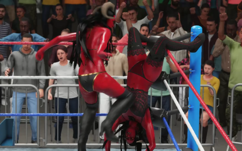 [图]恶魔之间的战斗这两个女恶魔大家喜欢哪一个极限法则赛WWE2K19