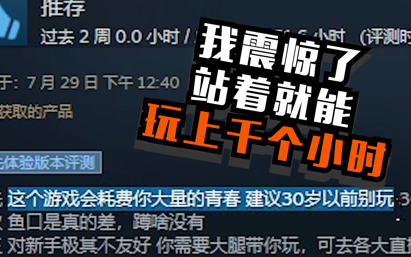 这才是真正的休闲养老游戏,站着就能玩9000多个小时!游戏集锦