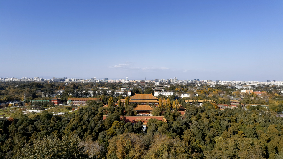 [北京中轴线]北京景山公园煤山山顶北向(鼓楼方向)15倍速定点POV(延时摄影)哔哩哔哩bilibili