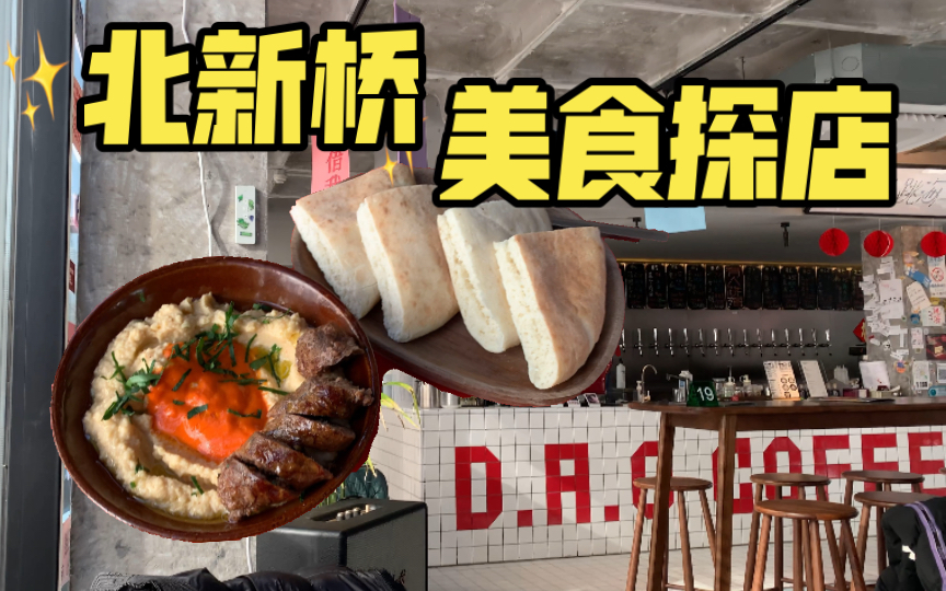 北京北新桥周边美食探店!浪个Diner吃胡姆斯和库斯库斯?!哔哩哔哩bilibili