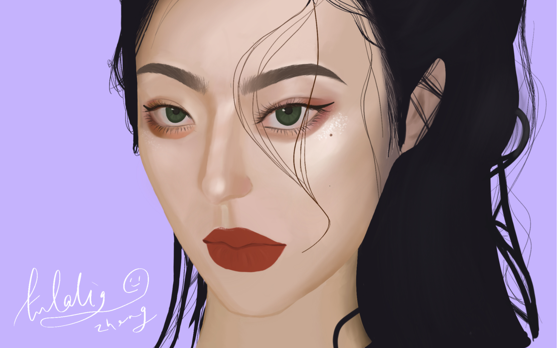 【eulalia_z|板绘】高中生procreat厚涂初试_哔哩哔哩 (゜-゜)つロ