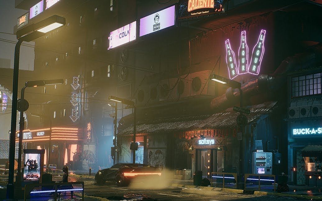 =赛博朋克2077=【饭制】夜之城街景一夜游!完美复刻游戏夜之城美景!