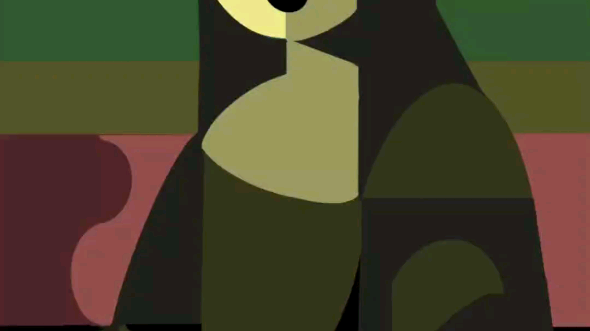 活动作品ipad绘画练习抽象版蒙娜丽莎