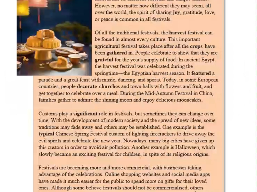 高中英语必修第三册课本朗读why do we celebrate festivals?