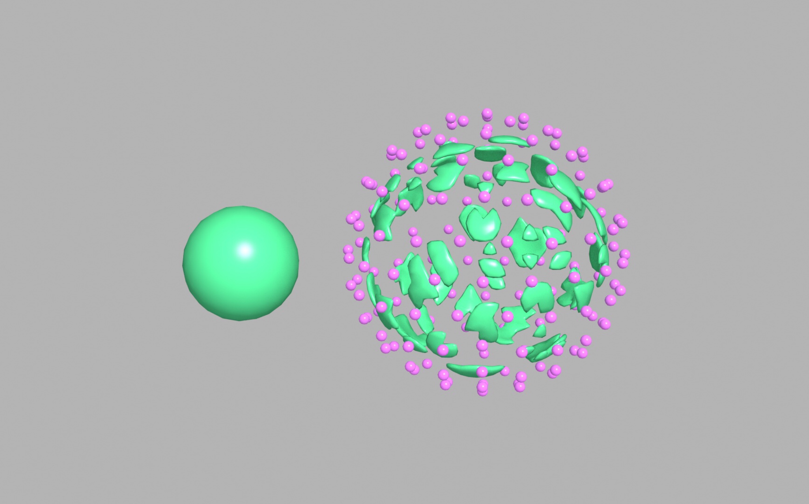 【3dsmax科研插图】破裂的纳米粒子或解体的药物递送模型_哔哩哔哩