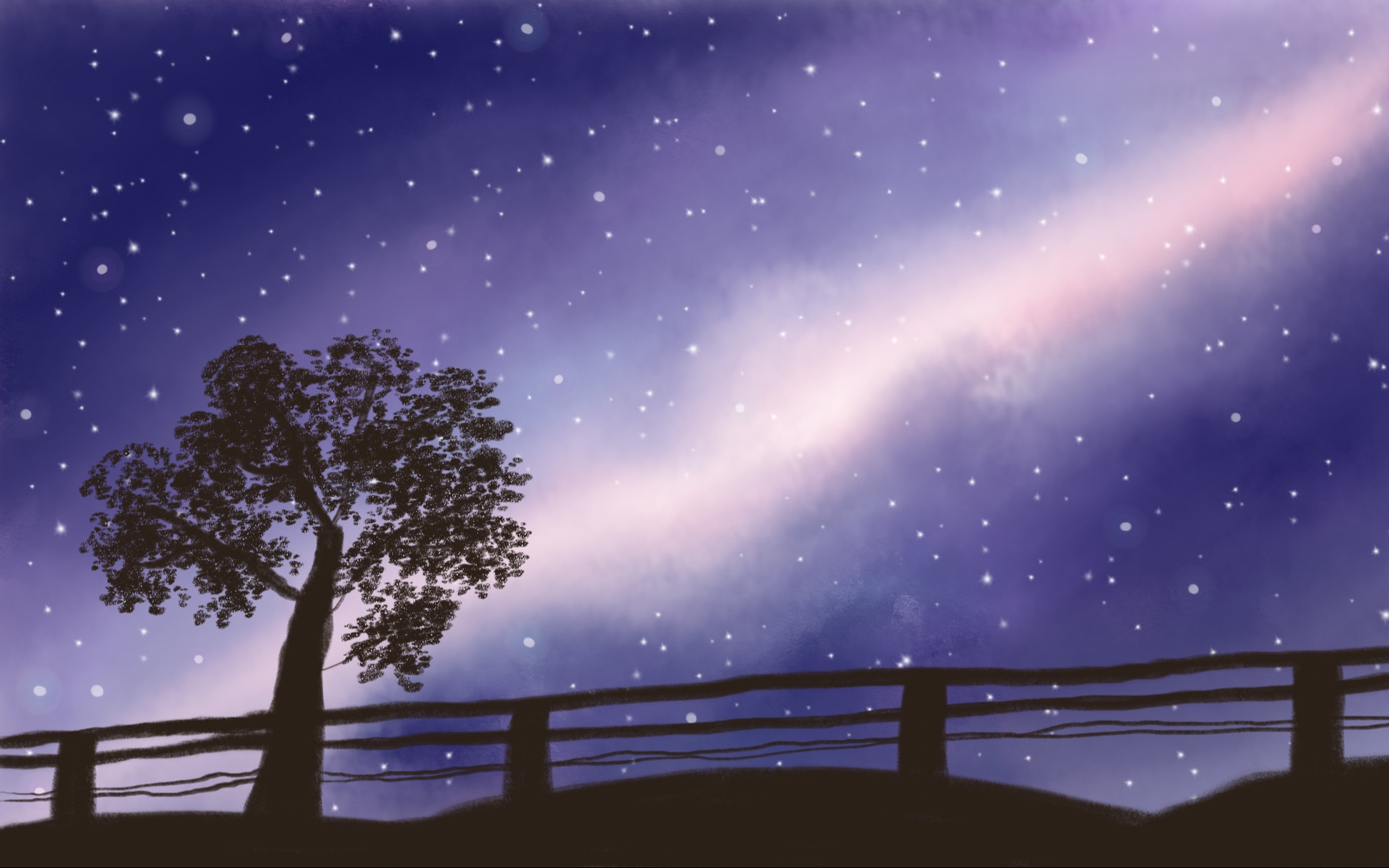 活动作品ipad绘画梦幻星空零基础有手就行