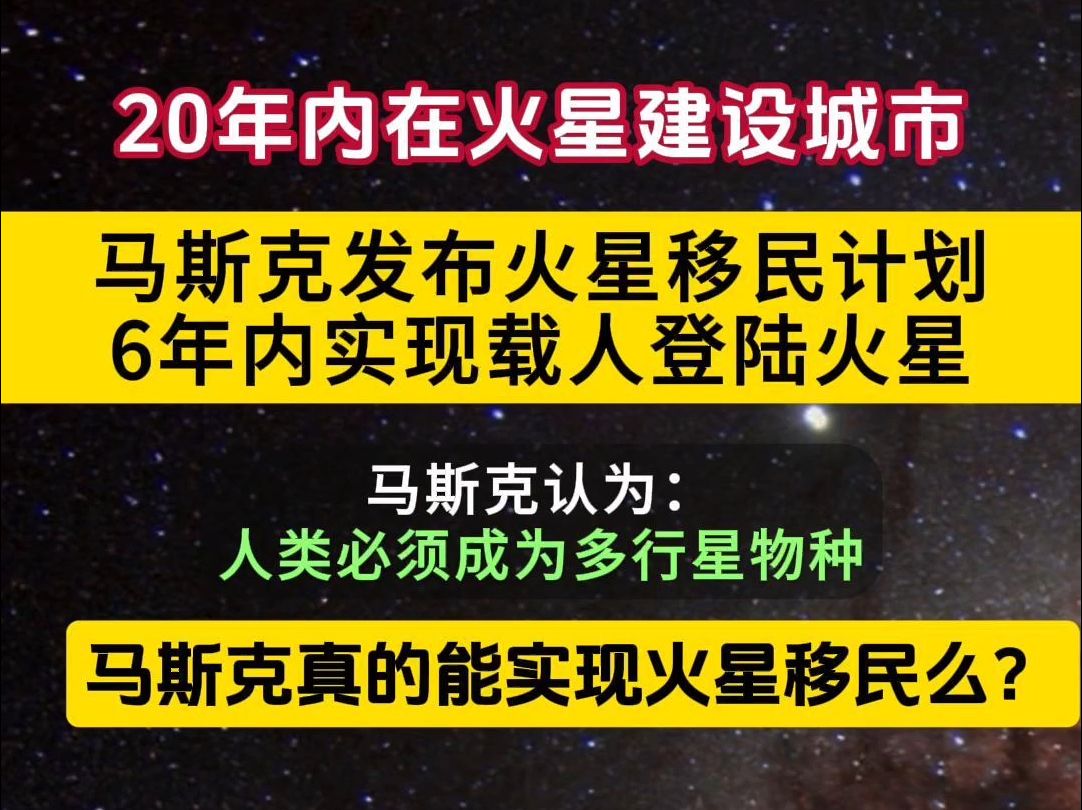 火星移民计划马斯克图片