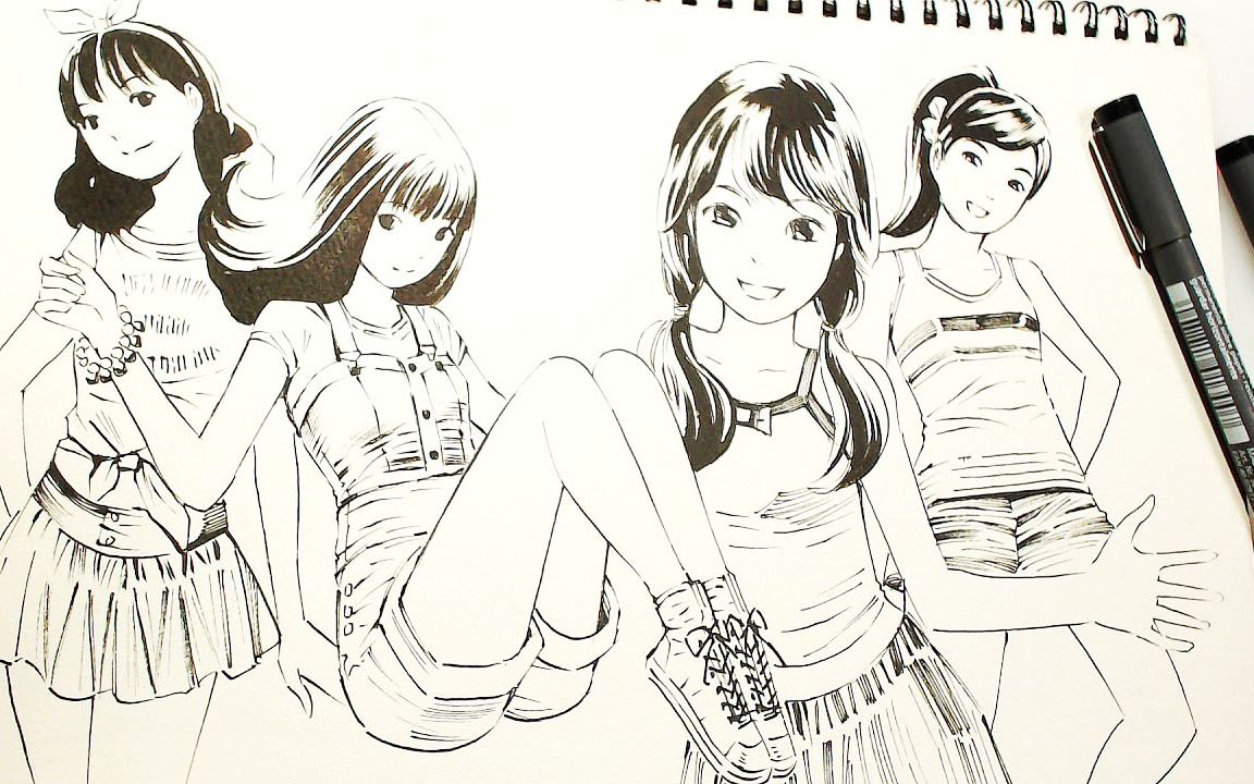 吉富昭仁手绘漫画原稿休闲的小手稿