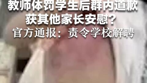 教师体罚学生后群内道歉获其他家长安慰？官方通报：责令学校解聘_ 