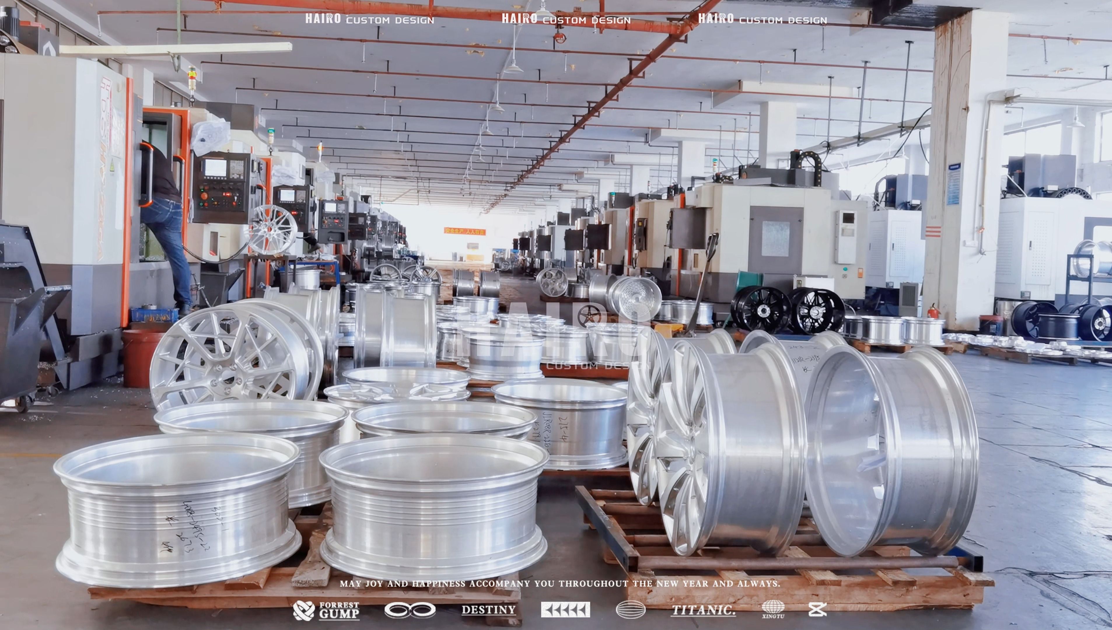 万吨锻造轮毂,定制任意车型,工厂实拍.