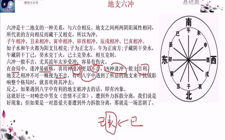 007知识点之曾氏易学四柱八字地支六冲理论哔哩哔哩bilibili