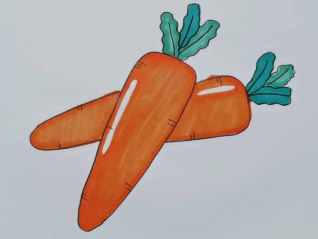 简笔画胡萝卜的画法图片