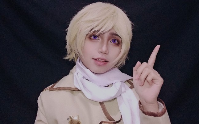 黑塔利亚伊万布拉金斯基cos化妆过程假装是个妆教