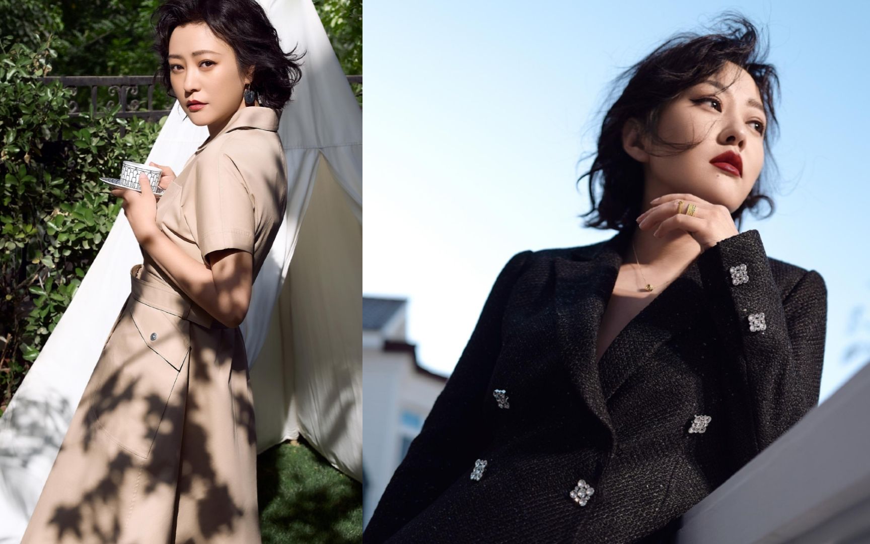 郝蕾风情慵懒大片释出 着长裙搭配微卷短发气质优雅_哔哩哔哩_bili