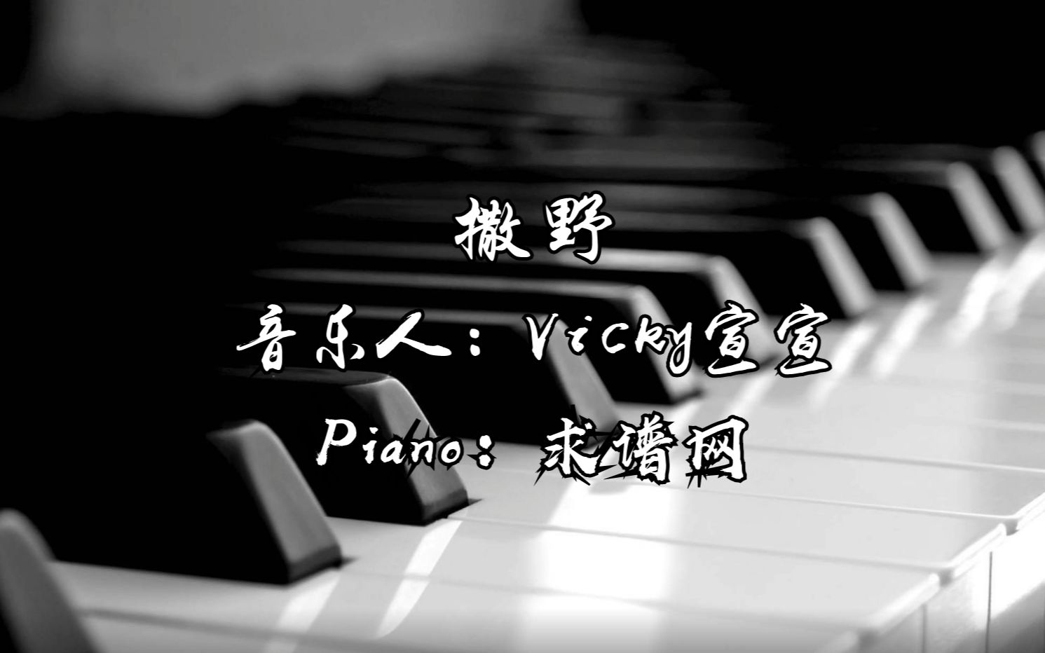 Vicky宣宣《撒野》钢琴版哔哩哔哩bilibili