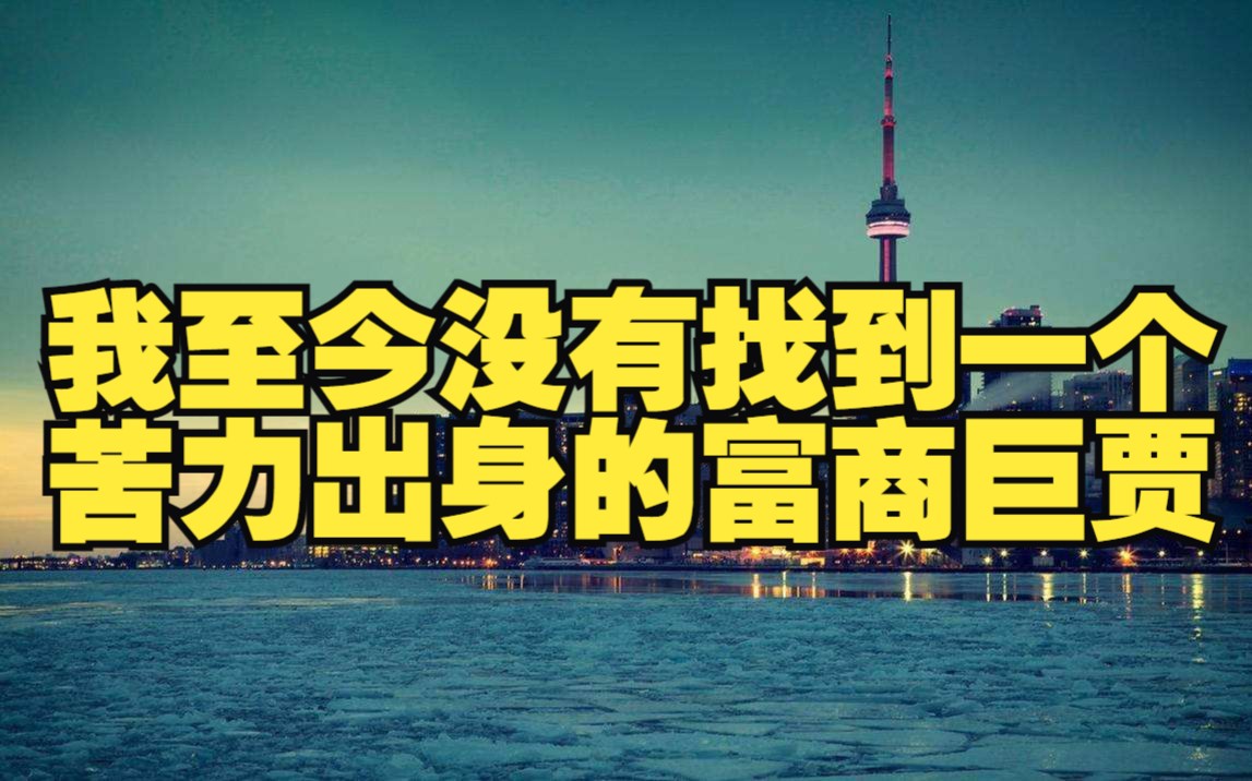 我至今没有找到一个苦力出身的富商巨贾哔哩哔哩bilibili