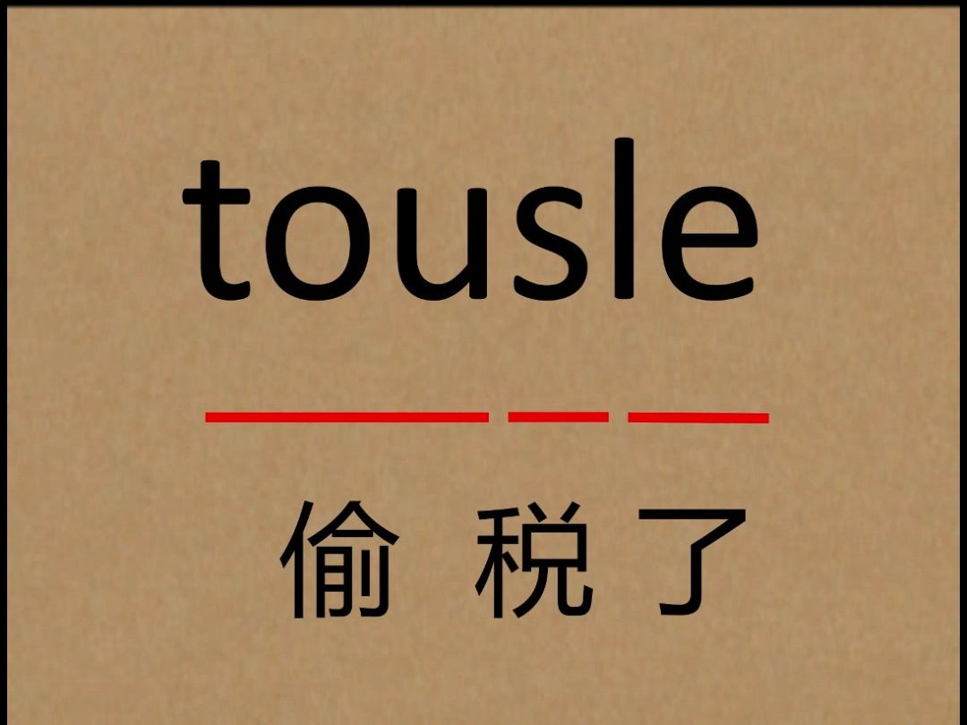 tousle哔哩哔哩bilibili