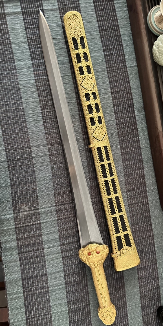 复制大明永乐剑!铜鎏金