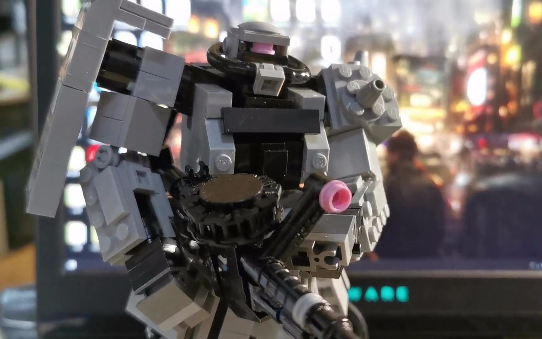 不是马赛克脸了乐高扎古半复刻拼装成品展示