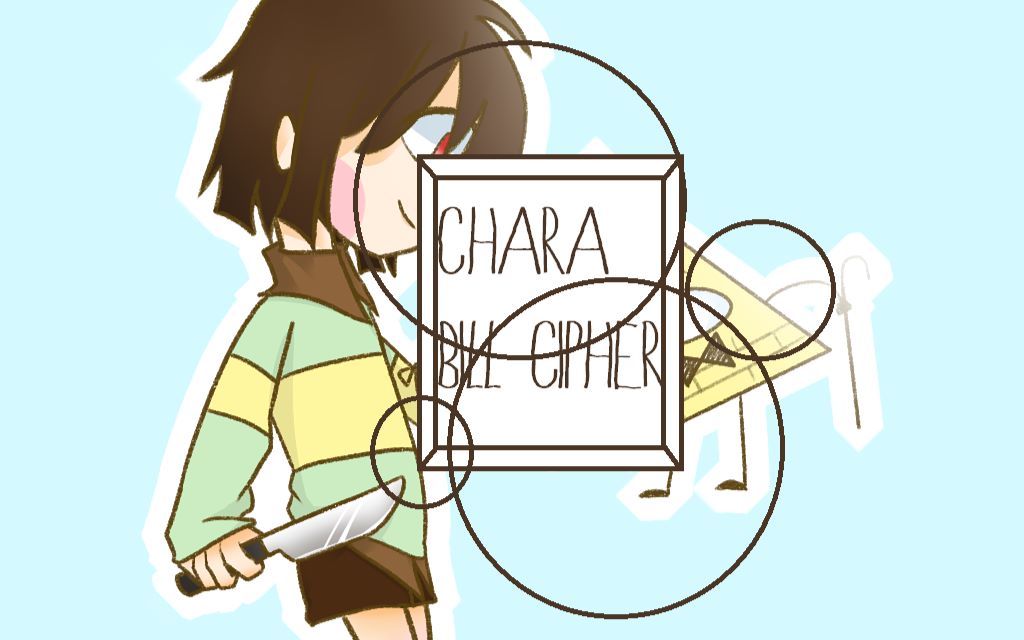 【板绘】过程undertalexgravity fall-chara&bill ( sai )_哔哩哔哩