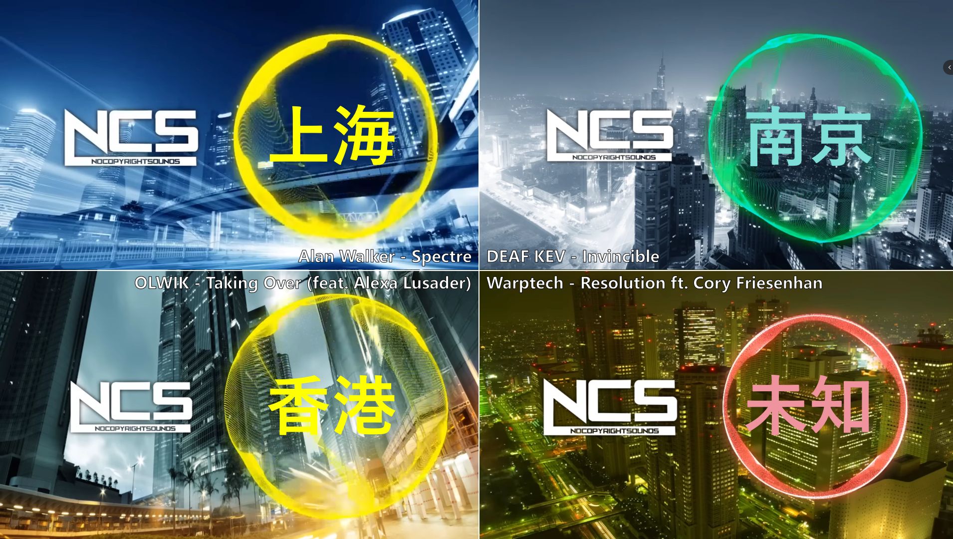 NCS视频中出现的中国城市背景 [NoCopyrightSounds]哔哩哔哩bilibili