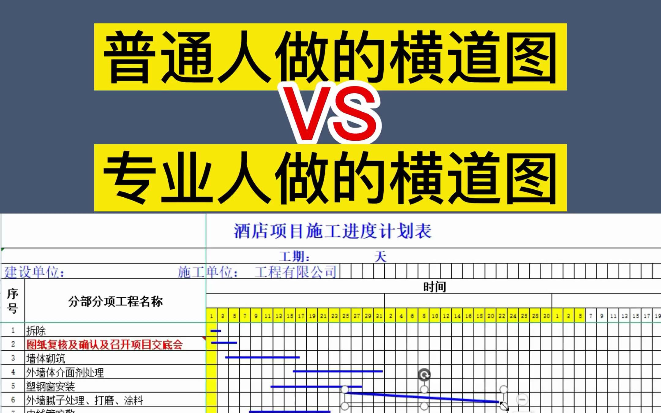 这才是专业人做的横道图,输入时间可自动生成,妙呀!哔哩哔哩bilibili