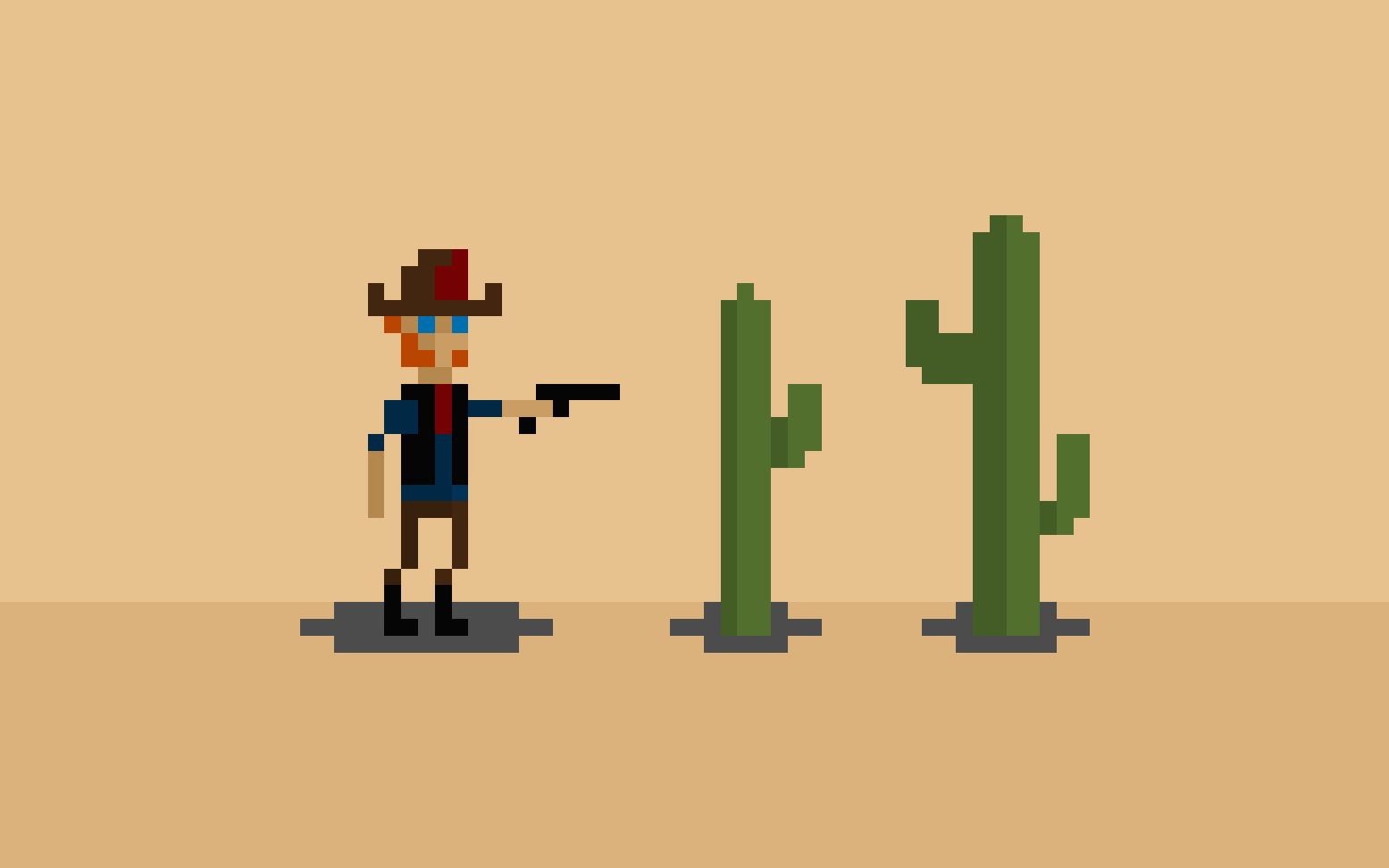 ps像素画系列牛仔