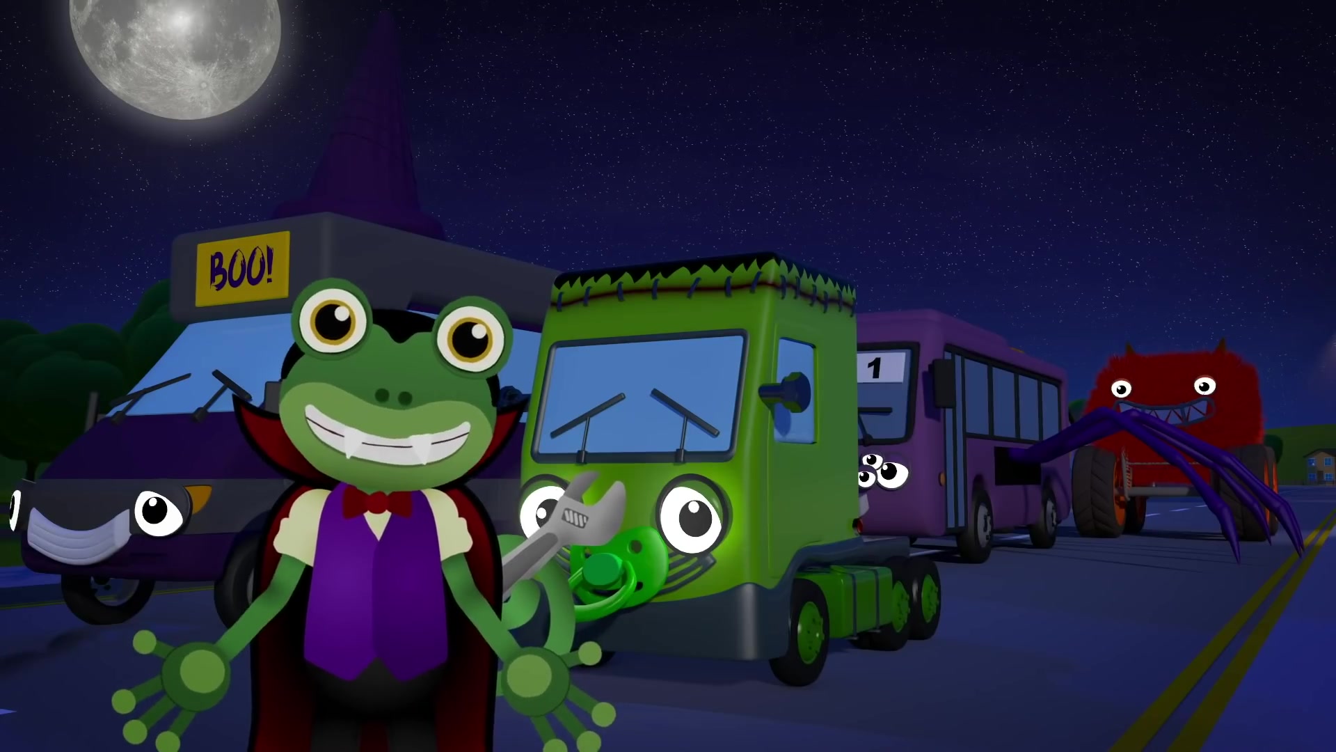 [图]Gecko's Garage动画片 Halloween Baby Truck Special 1080高清儿童早教视频