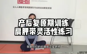 Télécharger la video: 产后复原期训练-肩胛带灵活性练习