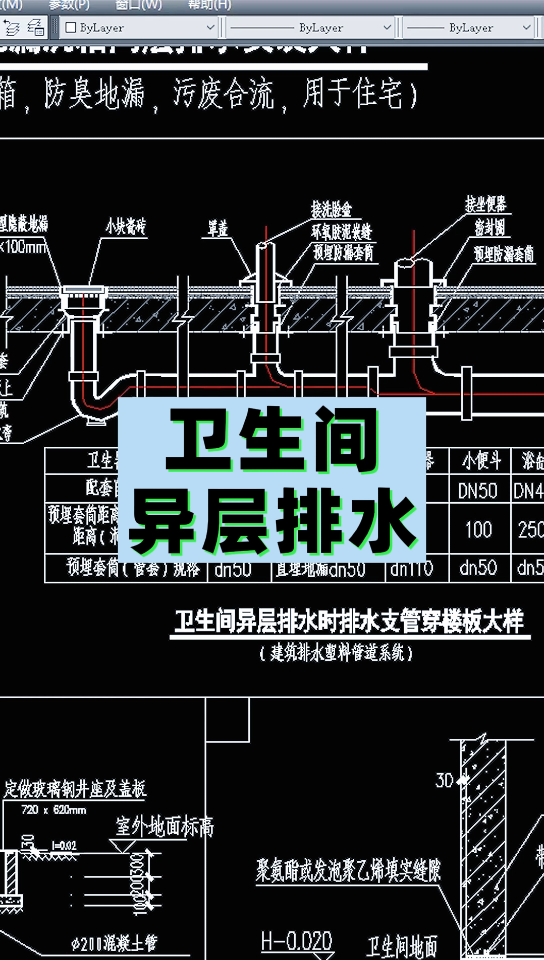 活动作品卫生间异层排水