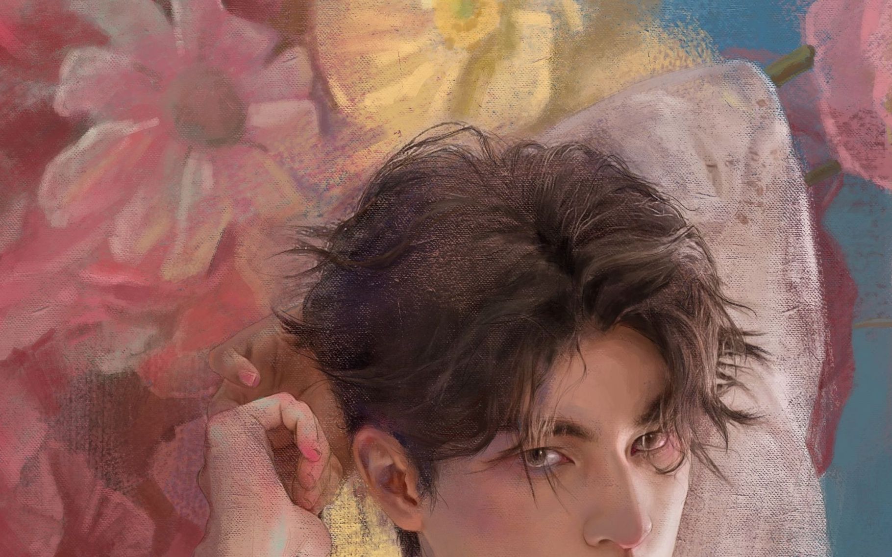 mewgulf板绘gulf看着缪太阳的向日葵