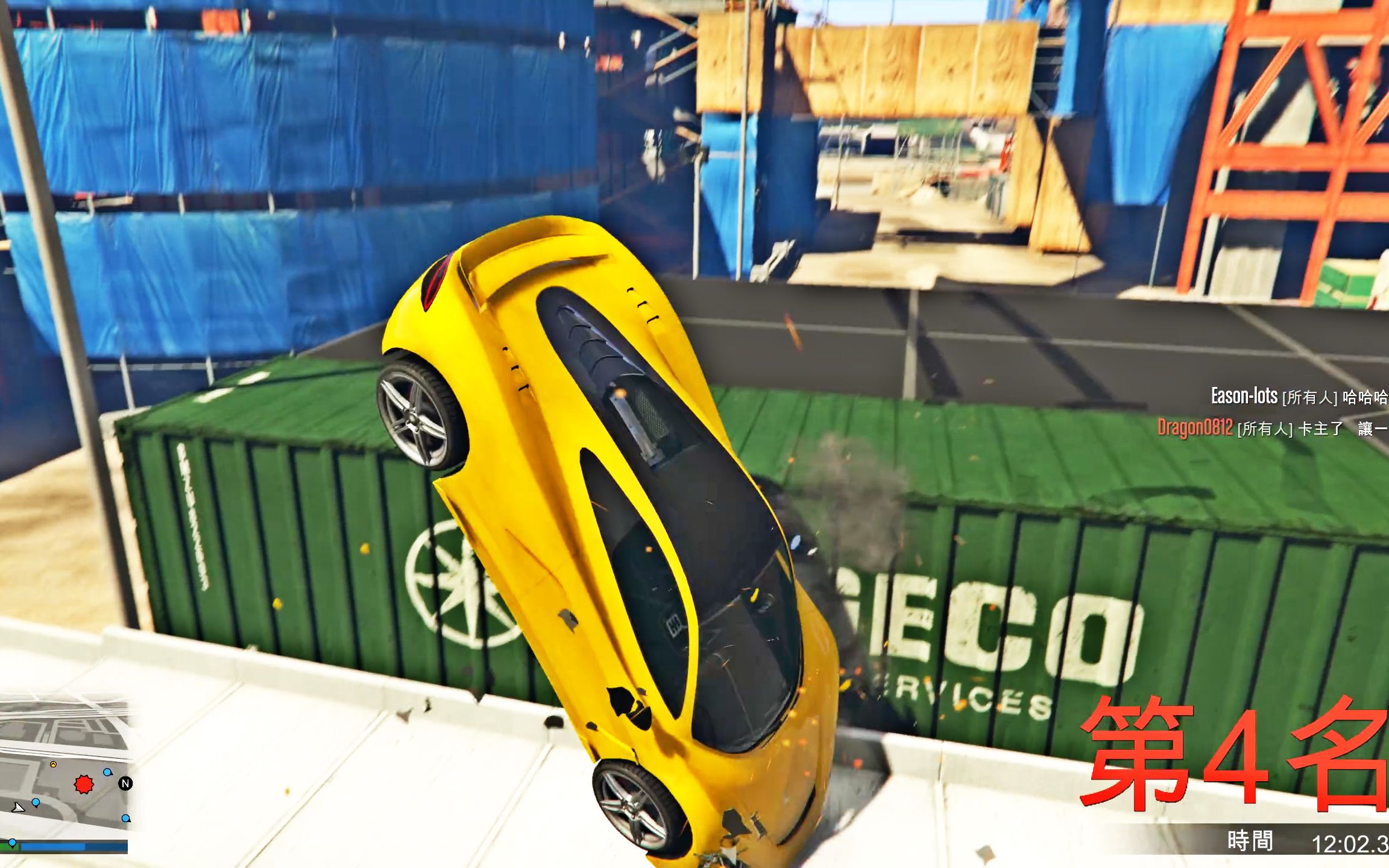 【乐美解说】gta5变形狂飙特技跑图 我这脸开过光 走路都能被车砸死