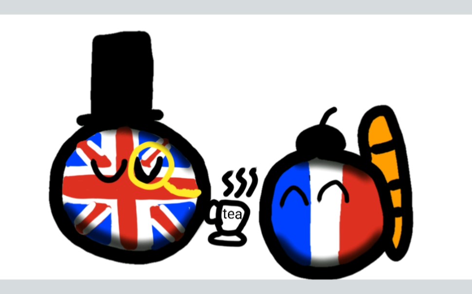 英法的日常(波兰球绘画)