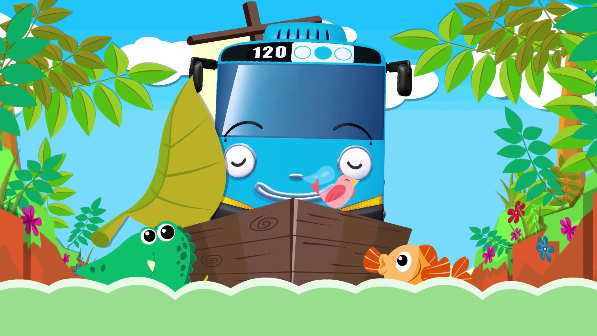 row row row your boat (来自96个小公交车太友tayo英文儿歌)