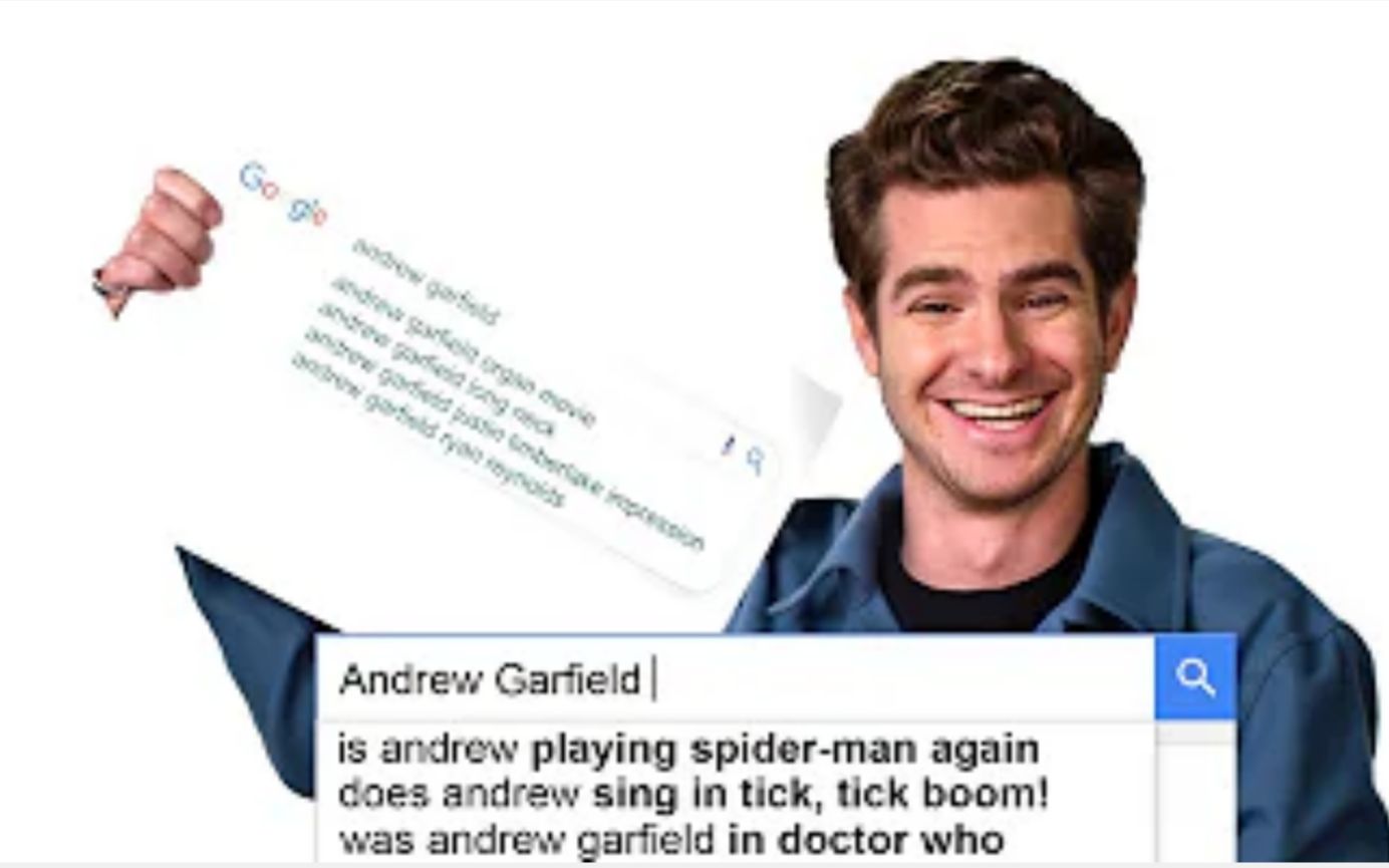 [图]【熟(部分机翻)】【原版&完整】Andrew Garfield（嘻嘻创世者）回答google上的问题（嘻~~嘻~~~点个赞呗）